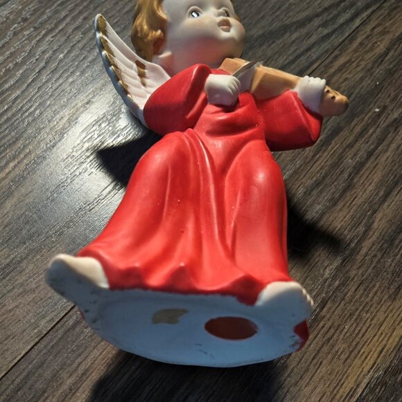 Vintage HOMCO Porcelain Angel Playing the Violin - Picture 4 of 7